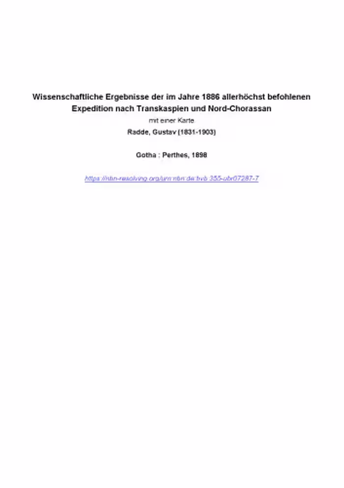 خرید و دانلود نسخه کامل کتاب Wissenschaftliche Ergebnisse der im Jahre 1886 Allerhöchst befohlenen Expedition nach Transkaspien und Nord-Ghorassan
