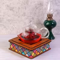 وارمر قوری چوبی طرح دار کد 521