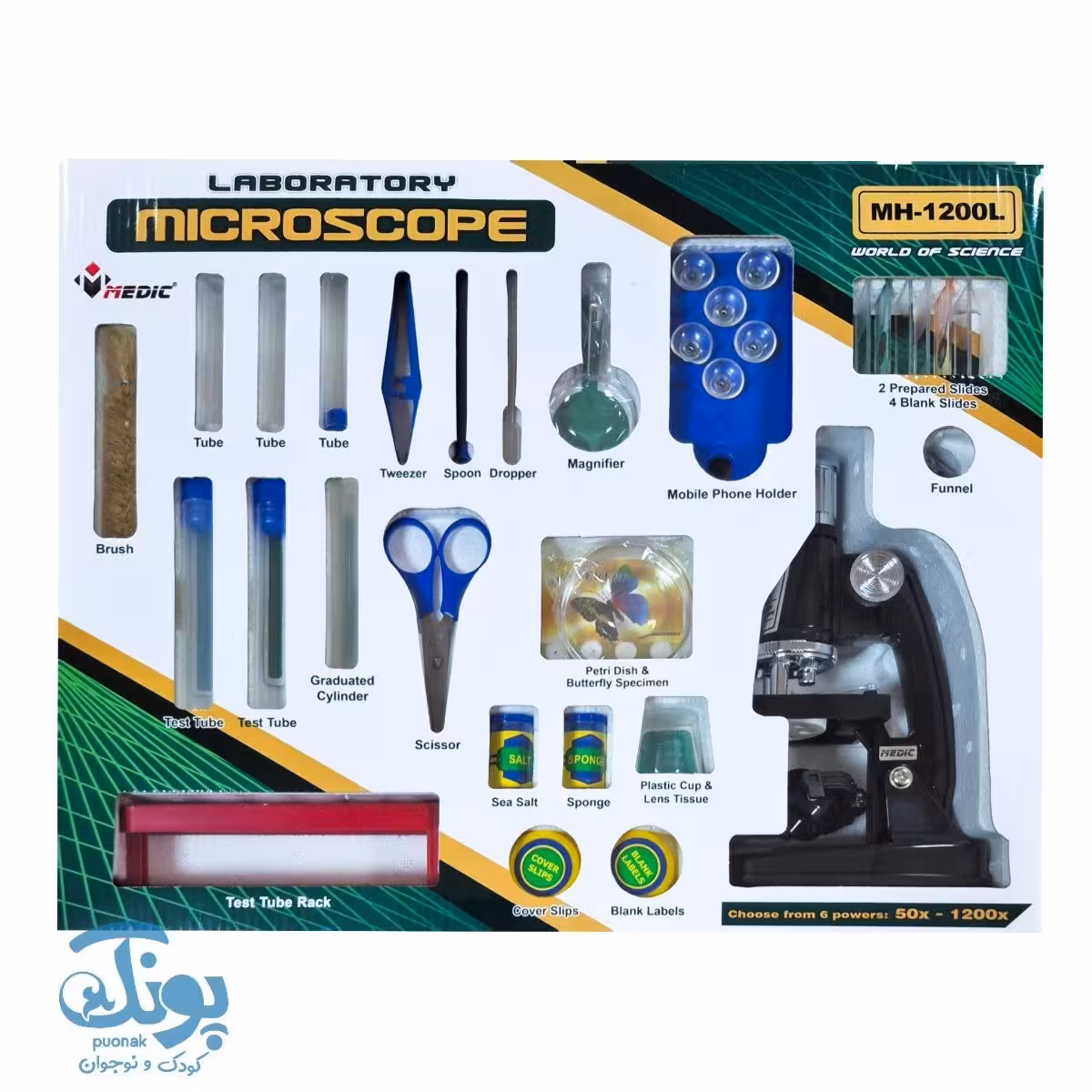 میکروسکوپ آموزشی مدیک مدل MH-1200L