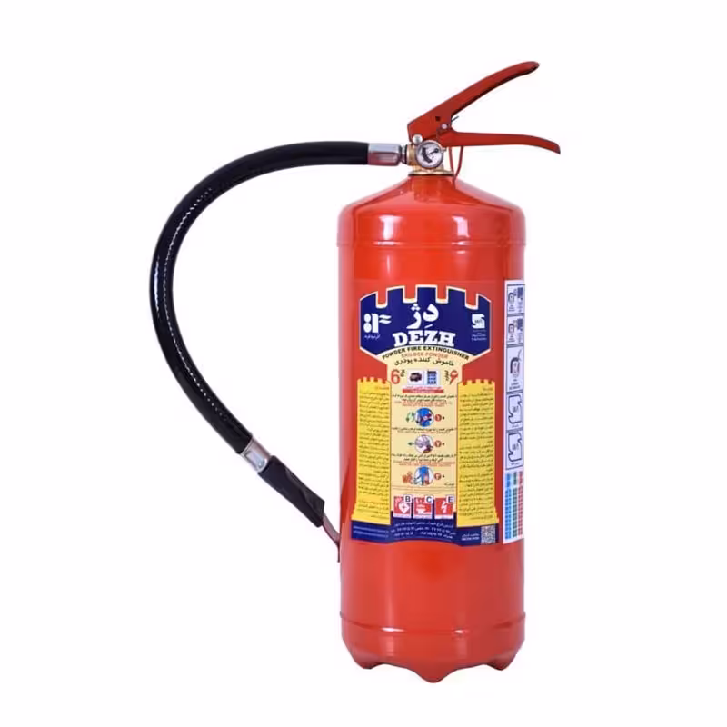 کپسول آتش نشانی 6 کیلوگرم پودر و گاز دژ
