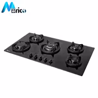 گاز رومیزی اخوان کد G24 پنج شعله شیشه مشکی