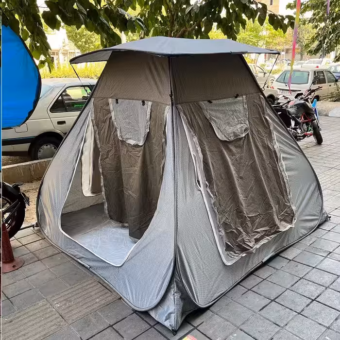 چادر مسافرتی 8 نفره فنری (مکعبی چهار ضلعی) با سایبان بزرگ ضدآب جنس برنو کد10
