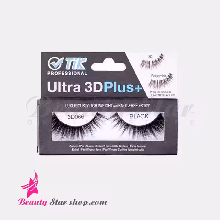مژه مصنوعی الترا پلاس سه بعدی مو طبیعی تیک مدل 066
