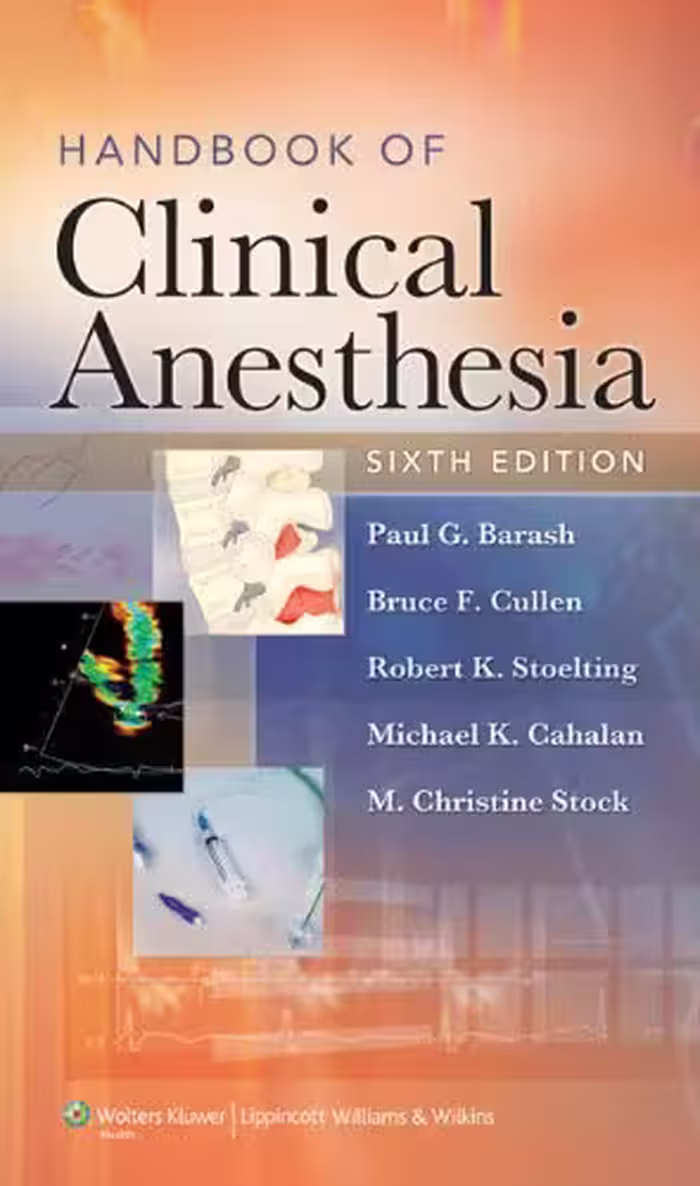 خرید و دانلود نسخه کامل کتاب Handbook of Clinical Anesthesia 6th Edition