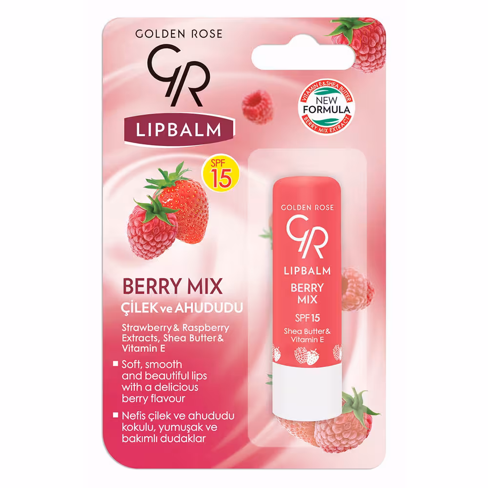 بالم لب گلدن رز مدل میکس بری با SPF15