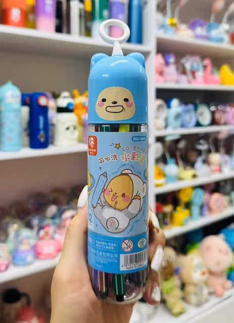 ماژیک رنگ آمیزی 12 رنگ طرح خرس ابی