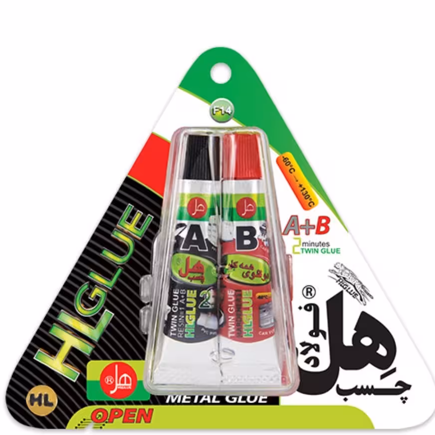 چسب دوقلو فولاد هل(اصلی) با قابلیت تراش و رنگ پذیری (28 گرمی)