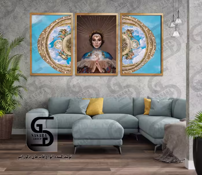 تابلو دکوراتیو سه تکه 60*40 درجه1