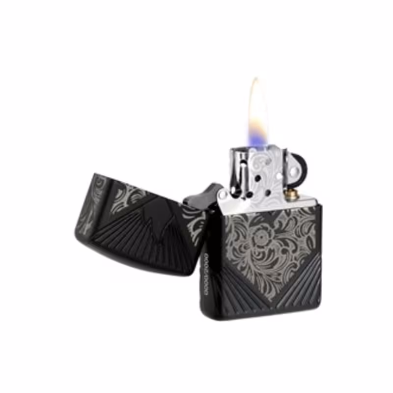 فندک زیپو Zippo مدل Z-46025 | فندک بنزینی طرح Vintage Street Chrome | قابلیت پر کردن مجدد | ساخت آمریکا | با گارانتی مادام العمر | مناسب برای استفاده روزمره و مجموعه‌داری