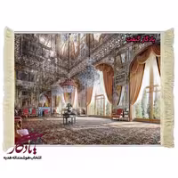 تابلو فرش ایرانی طرح کاخ گلستان کد i44