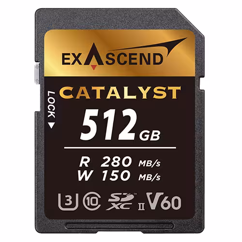 کارت حافظه SD اکساسند Exascend Catalyst UHS-II SDXC 512GB 280MB/S Memory Card V60