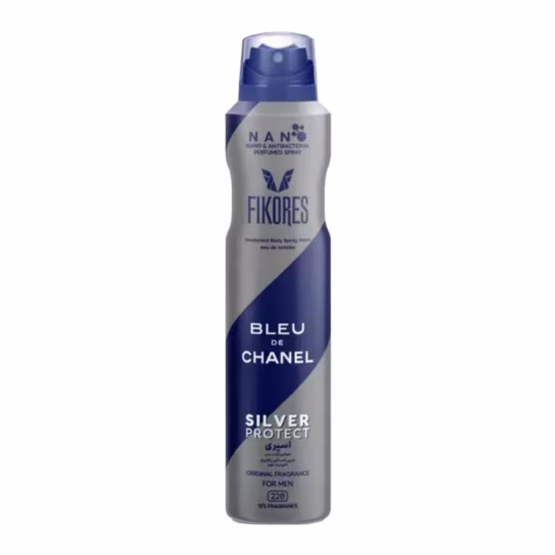 اسپری بدن مردانه فیکورس مدل Bleu de chanel حجم 200 میلی لیتر