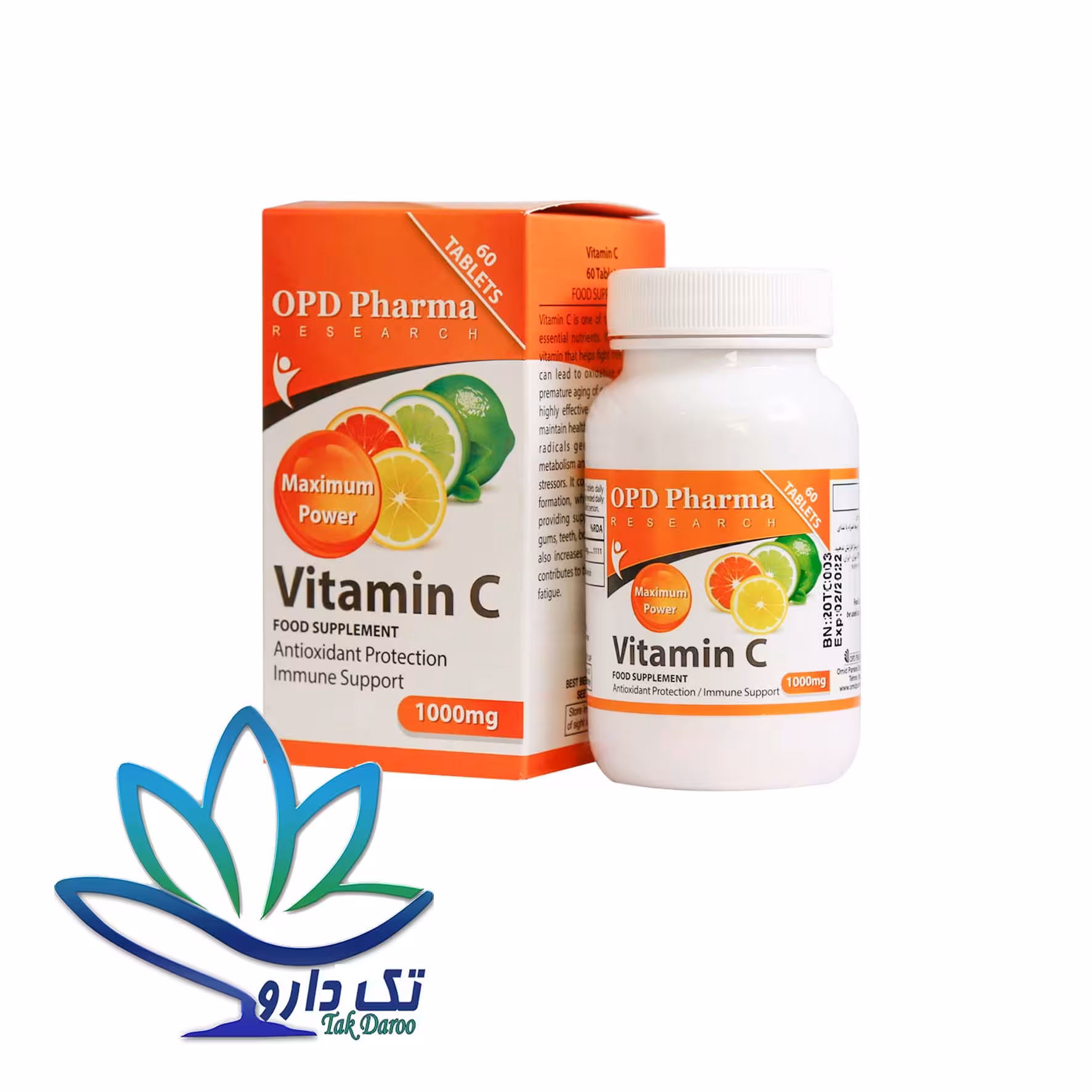 قرص ویتامین ث 1000 میلی گرم او پی دی فارما