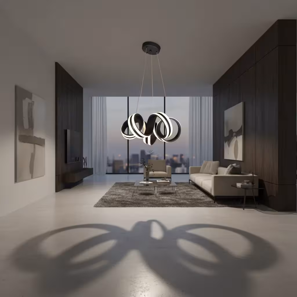 لوستر مدرن SMDگرد فنری سه لاین کوثر کد 7020054