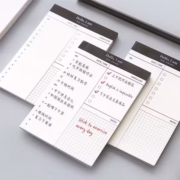 یادداشت روزانه ساده Simple Daily To Do list Note