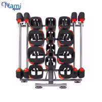 رک هالتر و صفحه لزمیلز 4 تایی Barbell rack and plate Lesmills