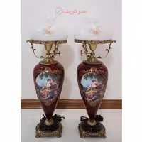 چراغ قالپاقی ستون کله قندی زرشکی