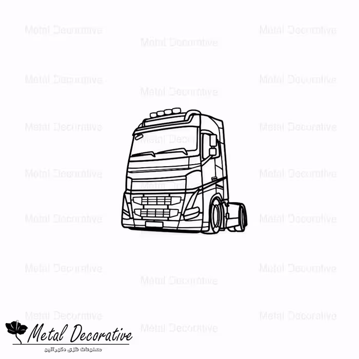 تابلو فلزی دکوراتیو خطی طرح کامیون FH