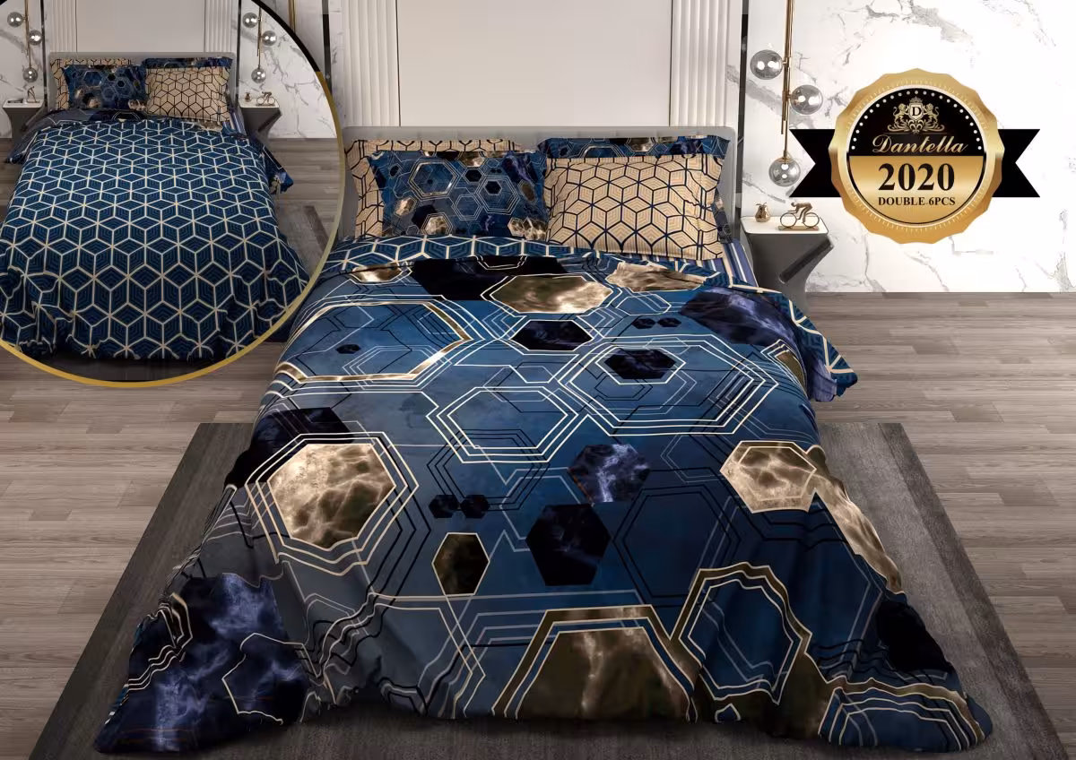 سرویس روتختی دانتلا طرح اشکال هندسی کد 2020 دو نفره