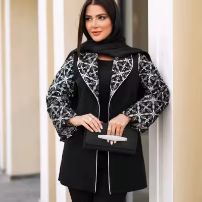 ست کت شلوار شیک مجلسی ژاکارد شهرزاد 67661