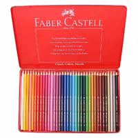 مداد رنگی 36 رنگ فابرکاستل جعبه فلزی