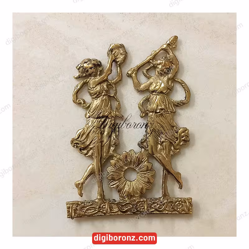 جا کلیدی برنجی برنزی نوازنده طرح گل 4 تا آویز