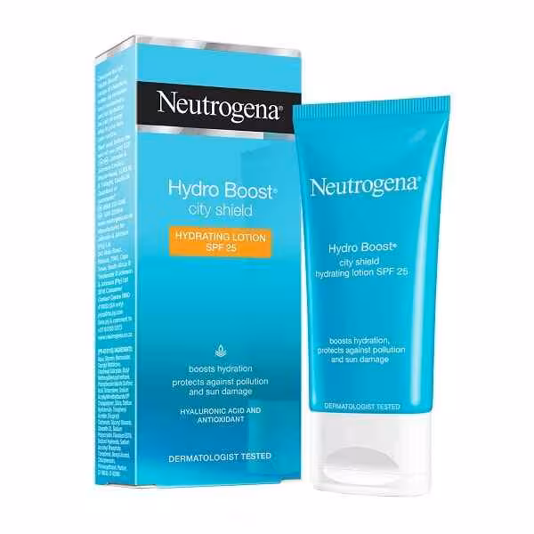 لوسیون مرطوب کننده و ضد آفتاب نیتروژنا NEUTROGENA اصل سری هیدرو بوست Hydro Boost مدل سیتی شیلد City Shield حجم 50 میل