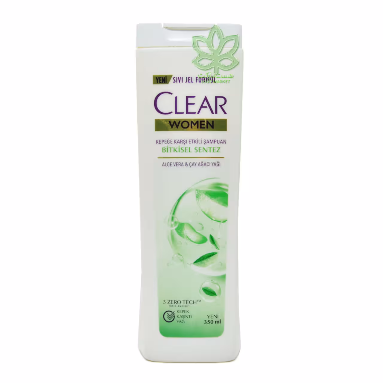 شامپو ضد شوره با روغن درخت چای و آلوئه ورا 350 میل بانوان کلییر - clear