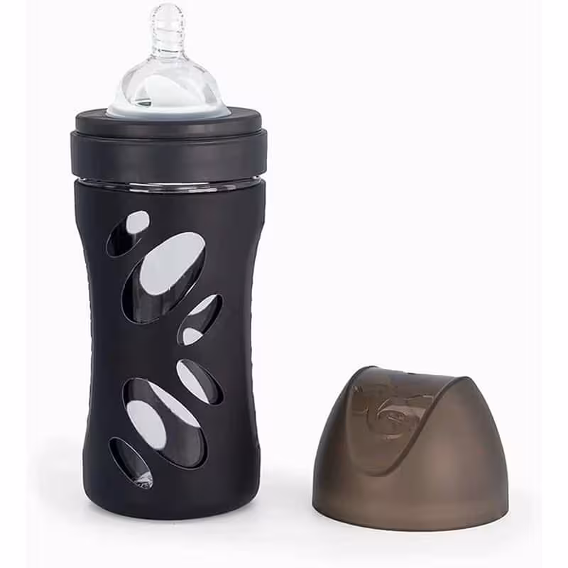 شیشه شیر پیرکس 260 میل محافظ دار توییست شیک Twistshake مشکی