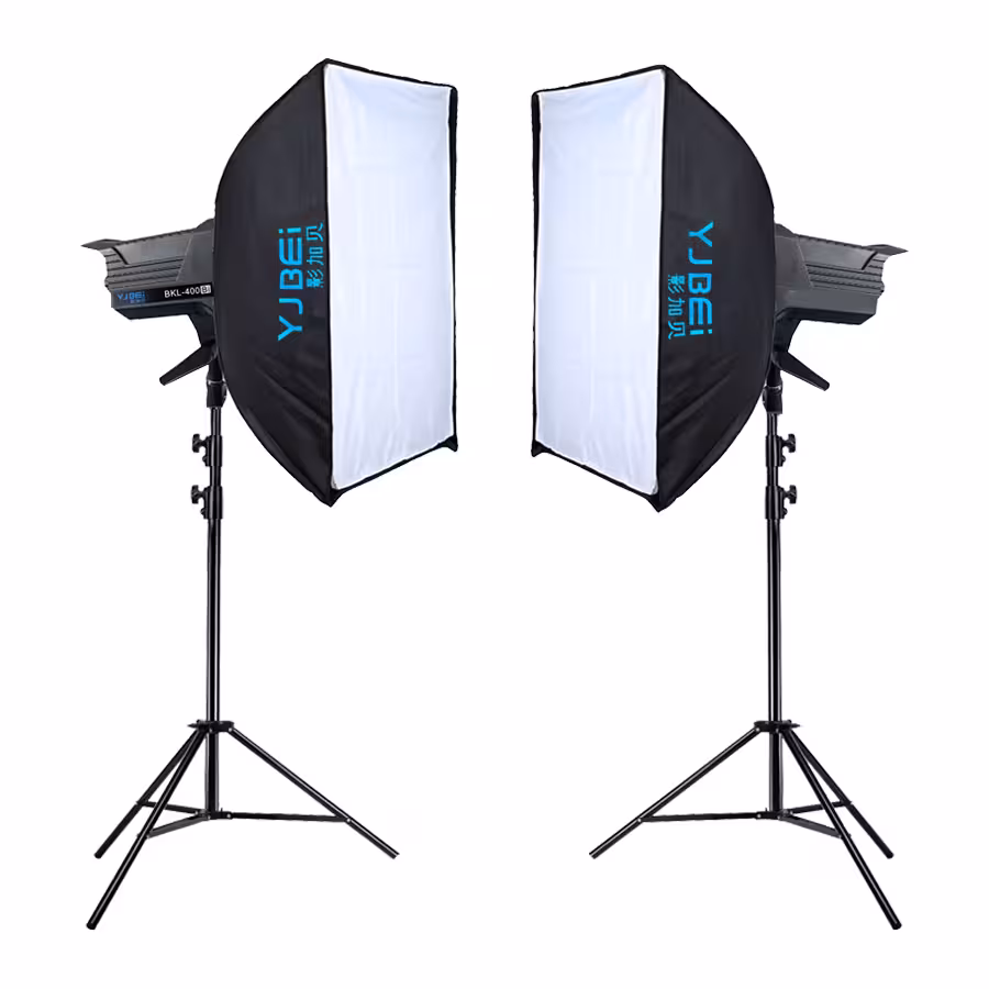 کیت ویدیو لایت BKL-400 با سافت باکس 90×60 دوتایی B-kit15