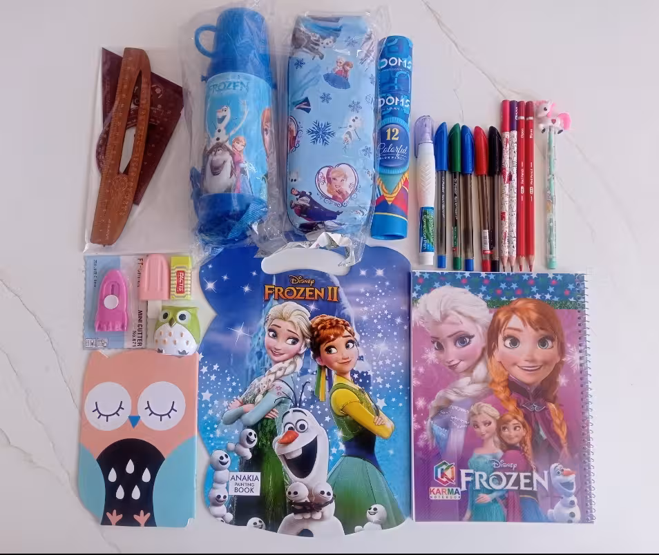 بسته لوازم تحریر ششم دبستان دخترانه مجموعه 28 عددی