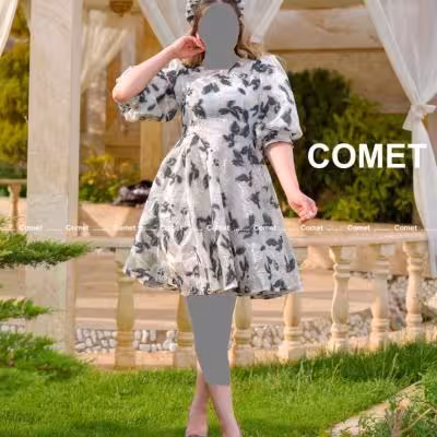 پیراهن طرحدار ژاکارد مدل ملینا