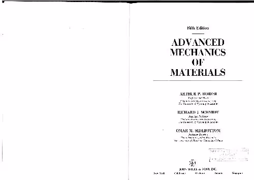 خرید و دانلود نسخه کامل کتاب Advanced Mechanics of Materials
