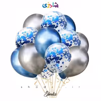 پک 15عددی آبی نقره ای