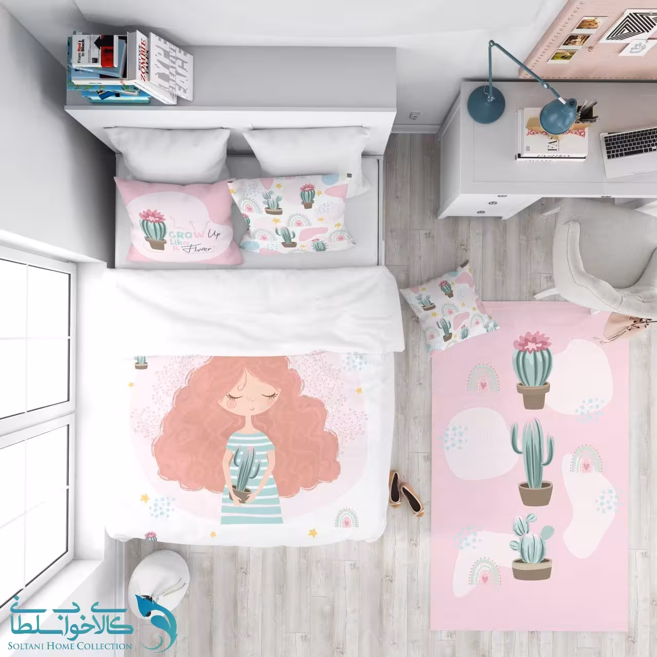 روتختی طرح کاکتوس سایز یکنفره کد A2944