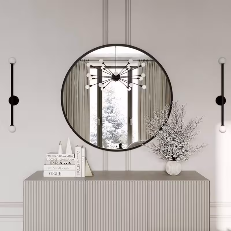 آینه مدل گرد طرح ظریف کد F-90