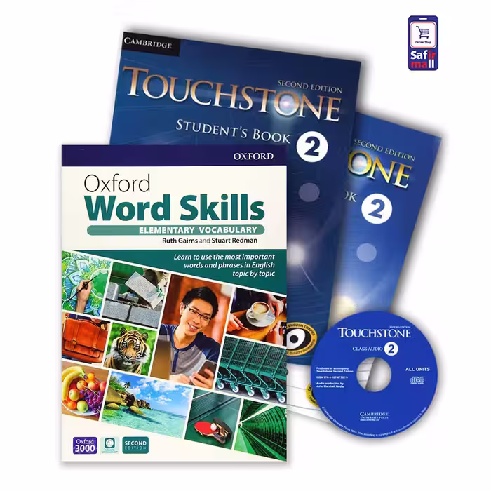Touchstone 2 + Oxford Word Skills Basic - پک تاچ استون 2 و ورد اسکیلز