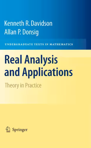 خرید و دانلود نسخه کامل کتاب Real Analysis and Applications: Theory in Practice