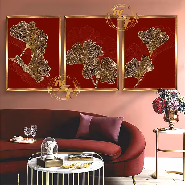 تابلو دکوراتیو گل سه تکه کد GH229