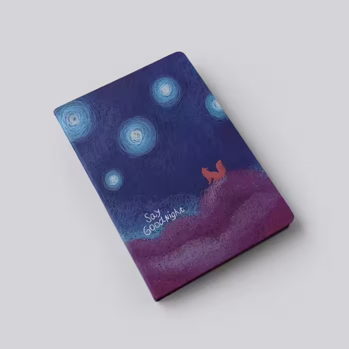 دفتر خط دار Say Goodnight روباه بنفش