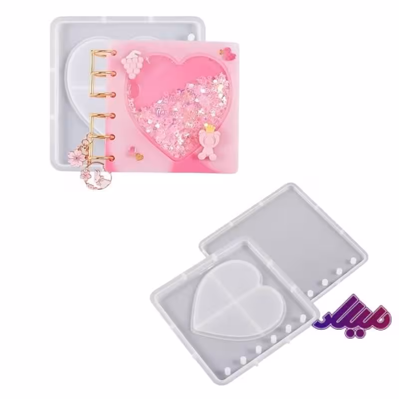 قالب سیلیکونی وارداتی دفترچه آکواریومی طرح قلب 13 سانت