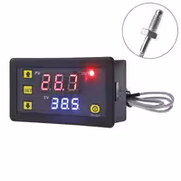 ترموستات دیجیتال دما K-TYPE 12V روپانلی 60- تا 500 درجه سانتی گراد