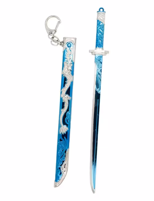 شمشیر دکوری اژدهای آبی با غلاف