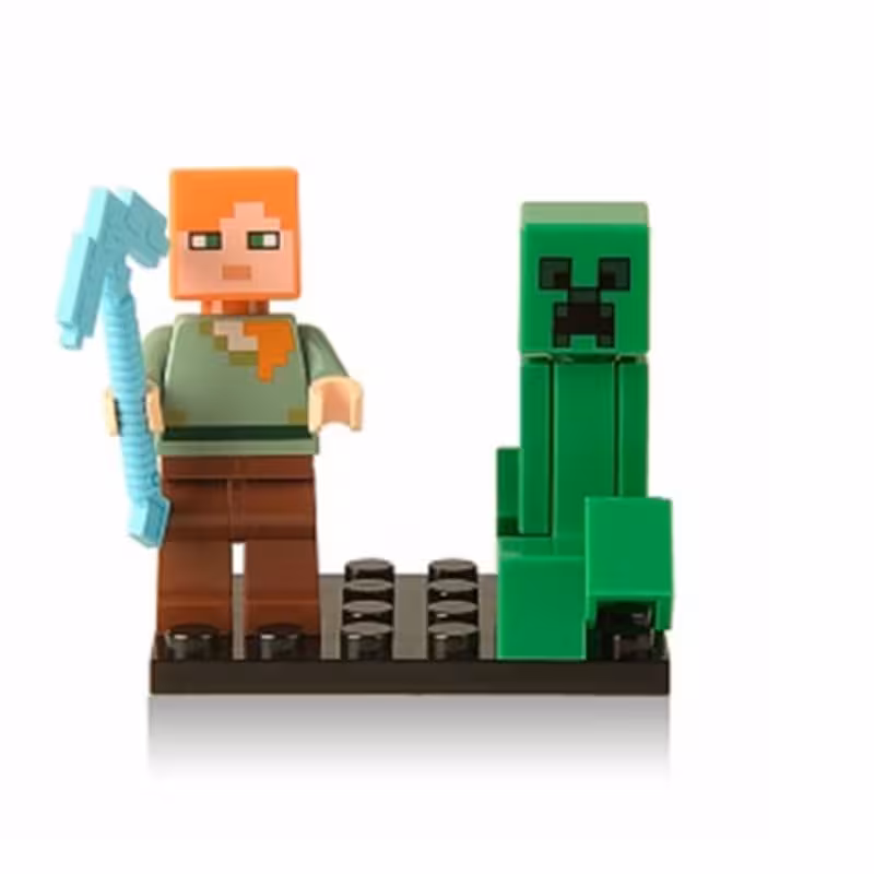 لگو مینی فیگور الکس و کریپر ماینکرفت