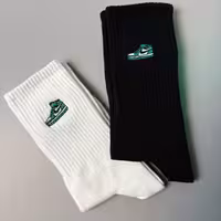 جوراب ساقدار دومینو جردن ایر گلدوزی سبز