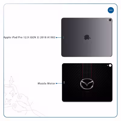 برچسب پوششی ماهوت مدل Mazda Motor مناسب برای تبلت اپل iPad Pro 12.9 (GEN 3) 2018 A1983