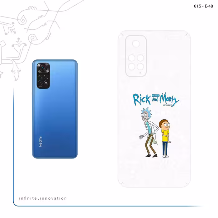 برچسب پوششی ماهوت مدل Rick and Morty مناسب برای گوشی موبایل شیائومی Redmi Note 11