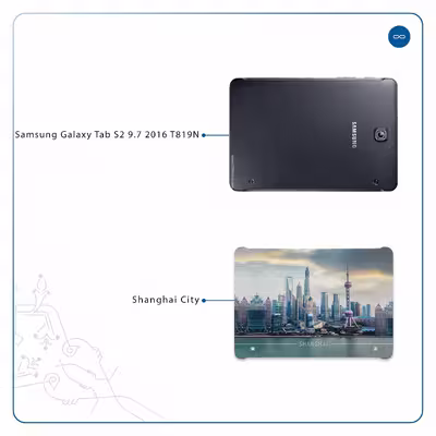 برچسب پوششی ماهوت مدل Shanghai City مناسب برای تبلت سامسونگ Galaxy Tab S2 9.7 2016 T819N