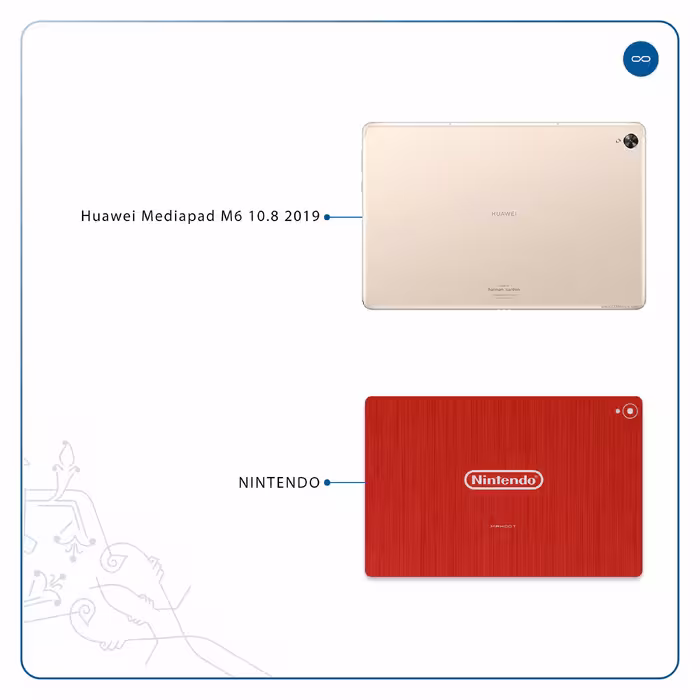 برچسب پوششی ماهوت مدل NINTENDO مناسب برای تبلت هوآوی Mediapad M6 10.8 2019