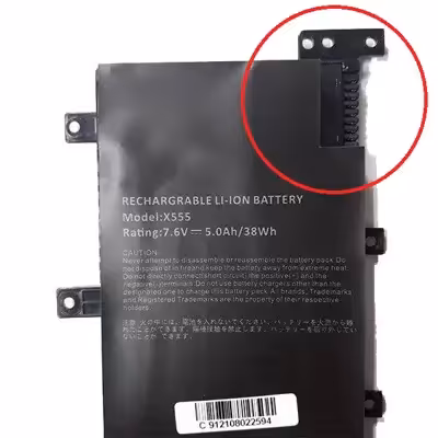 باتری لپ تاپ 2 سلولی مدل x555 مناسب برای لپ تاپ ایسوس X555-K555-F555